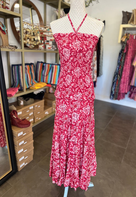 Vestido Mery rojizo