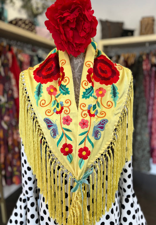 Mantón Celia Amarillo