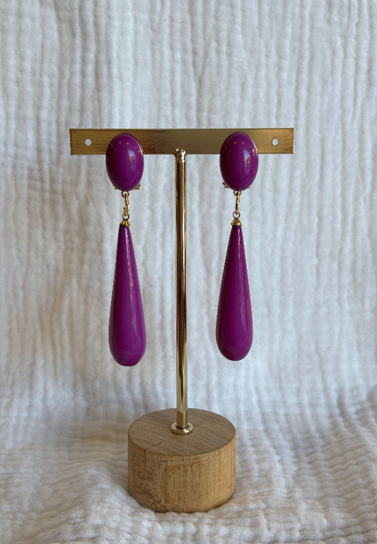 Pendiente Mery morado