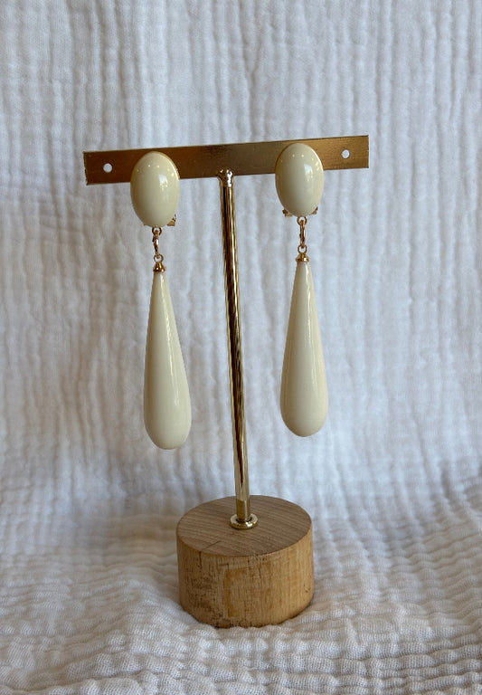 Pendientes Mery blanco roto