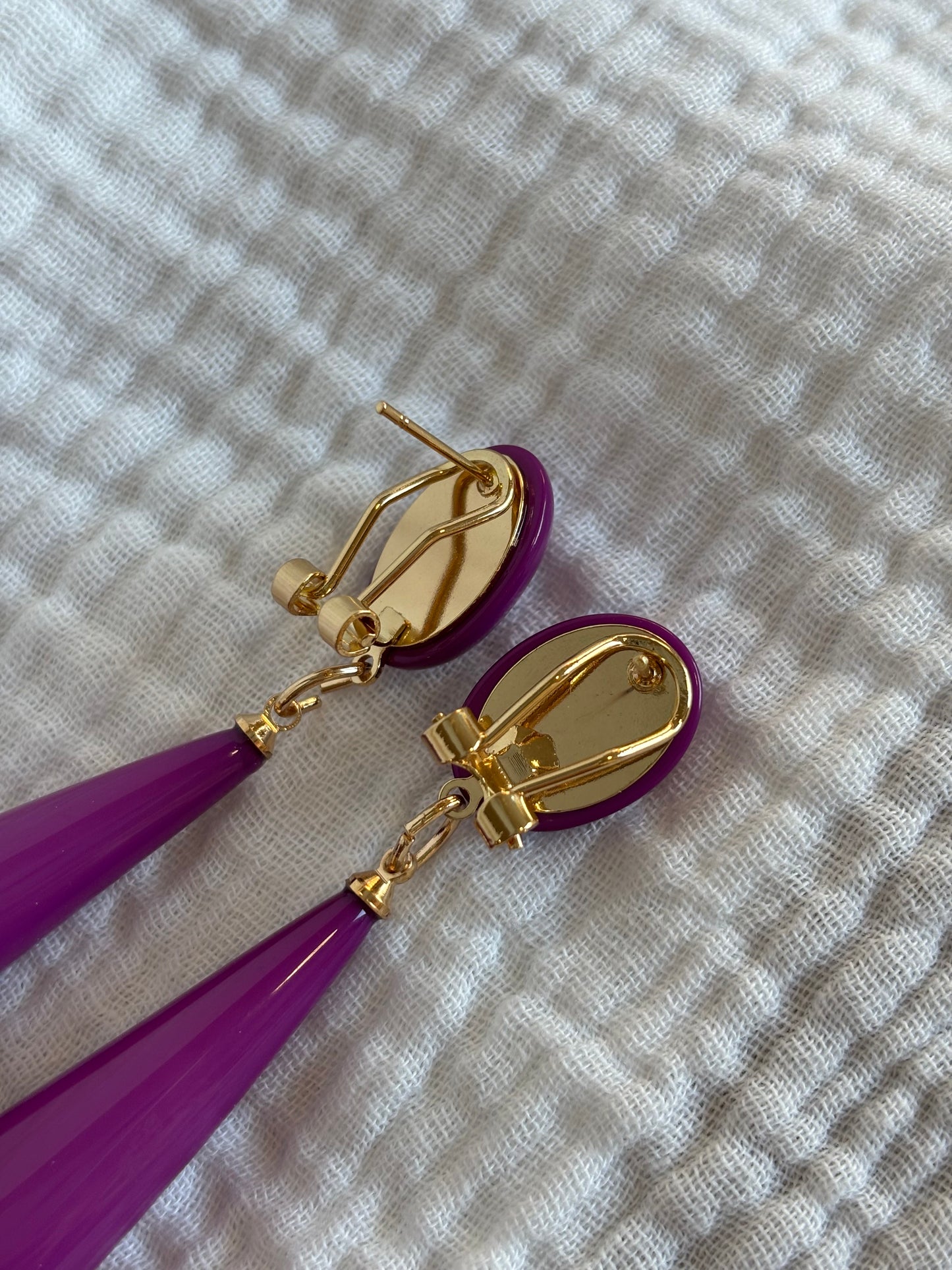 Pendiente Mery morado
