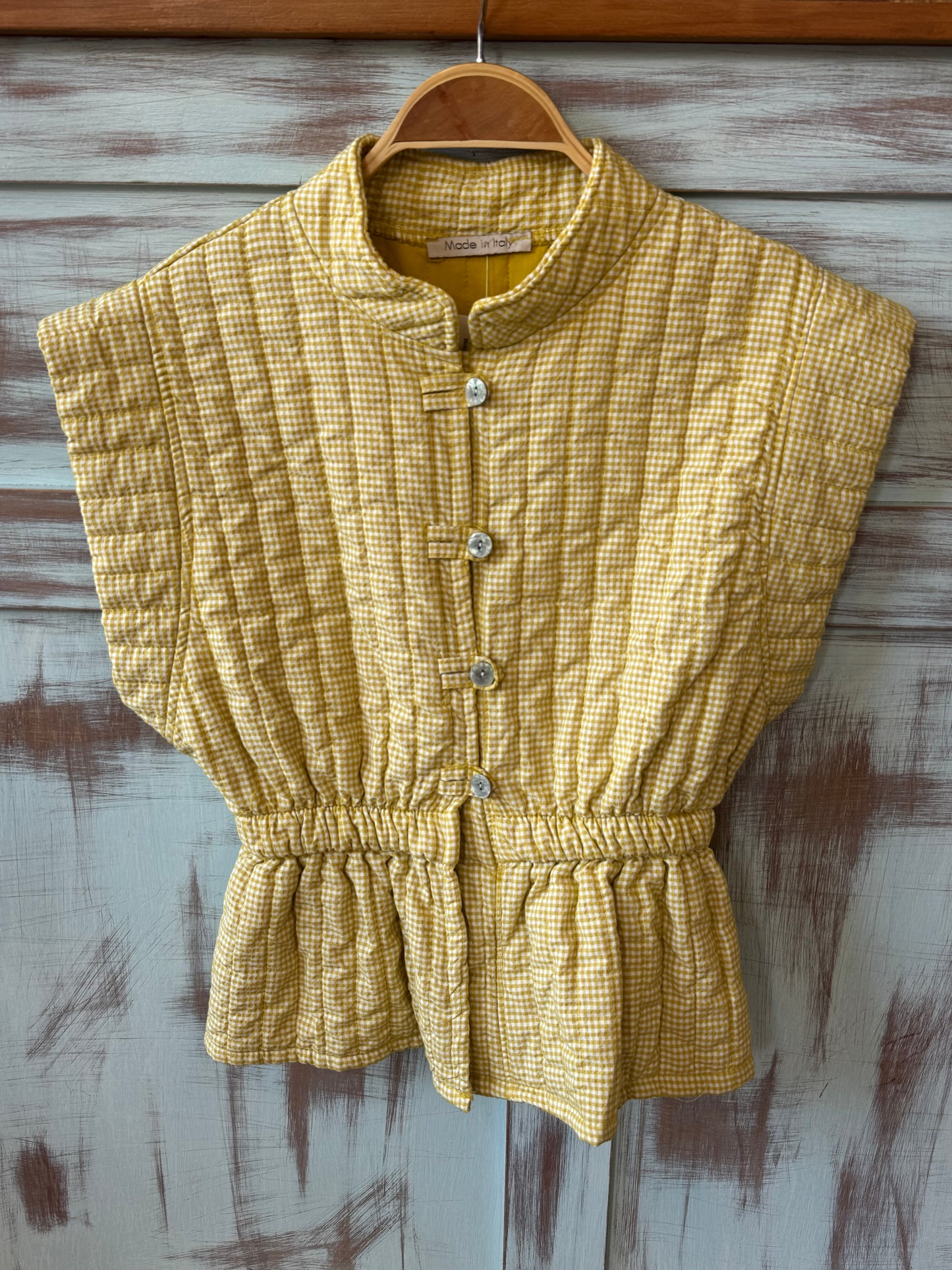 Chaleco vichy amarillo