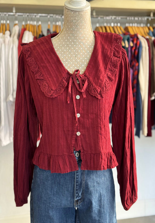 Blusa Esther burdeos