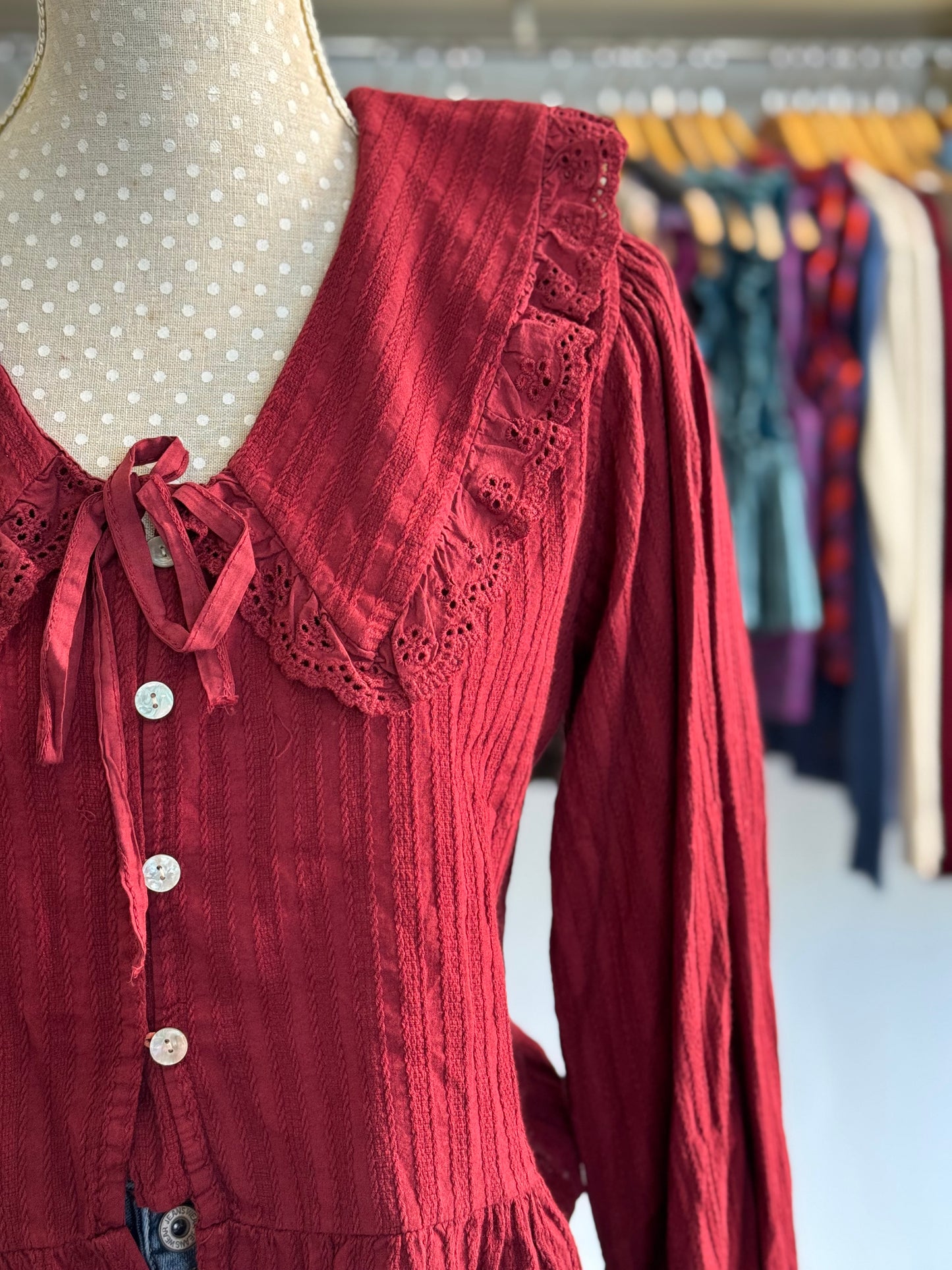 Blusa Esther burdeos