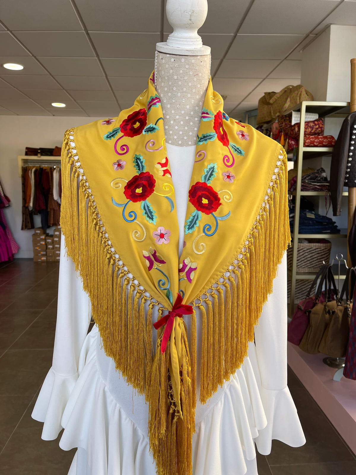 Mantón Granada Mostaza