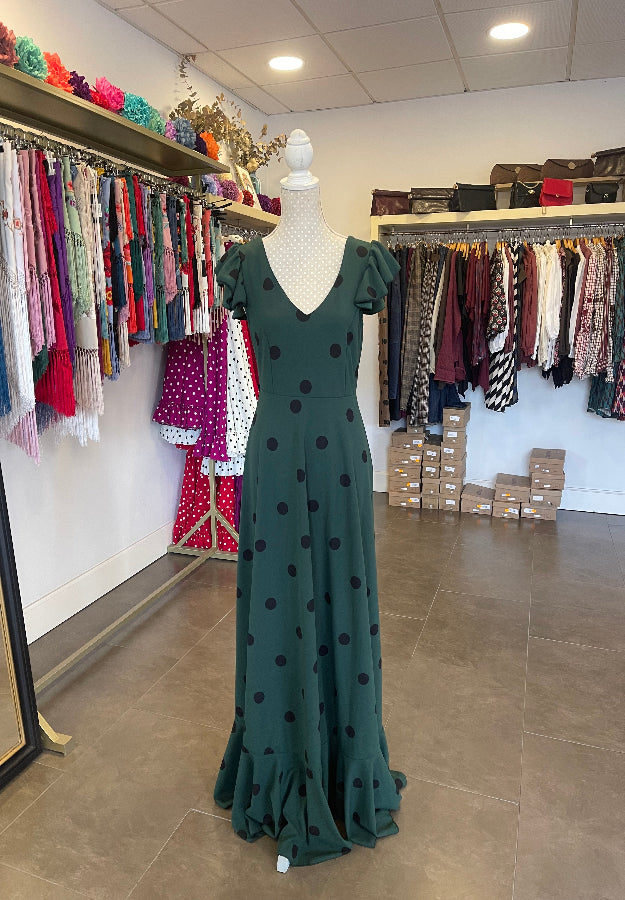 Bata Flamenca Verde Oscuro