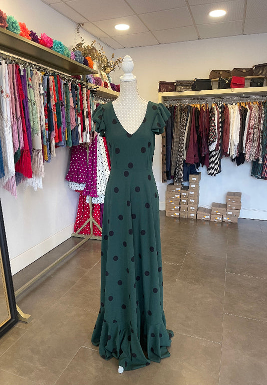 Bata Flamenca Verde Oscuro