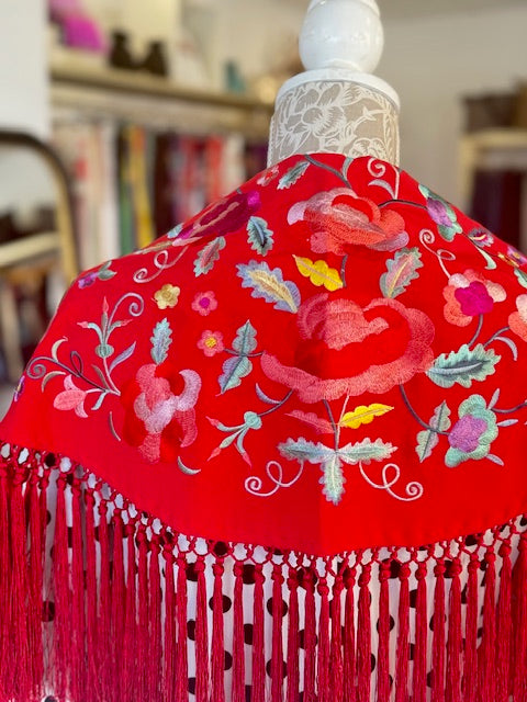 Mantón Carmen rojo