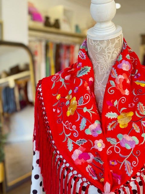 Mantón Carmen rojo