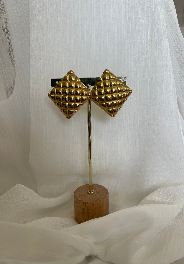 Pendientes cuadrados almohadillas