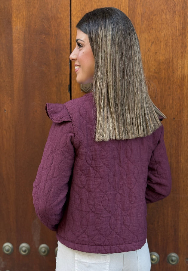 Chaqueta Acolchada Burdeos