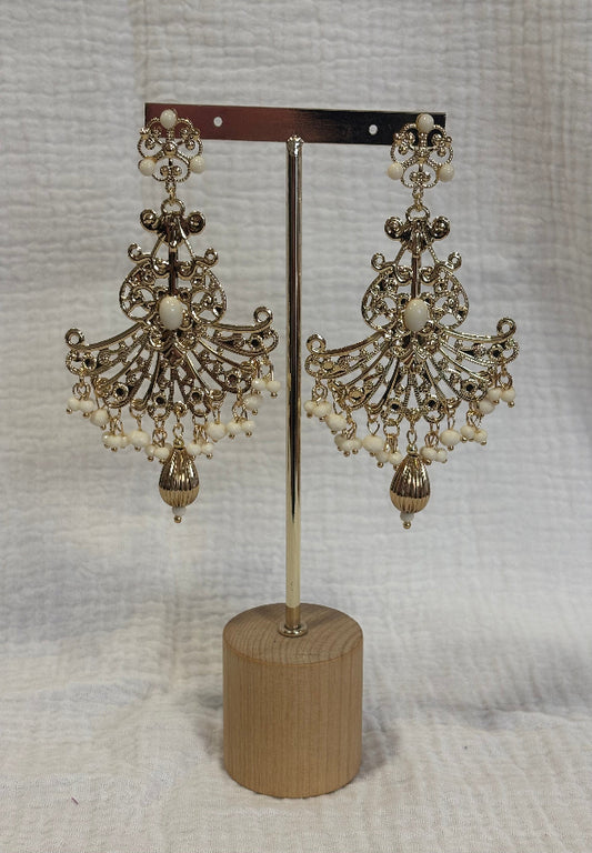 Pendiente Córdoba beige