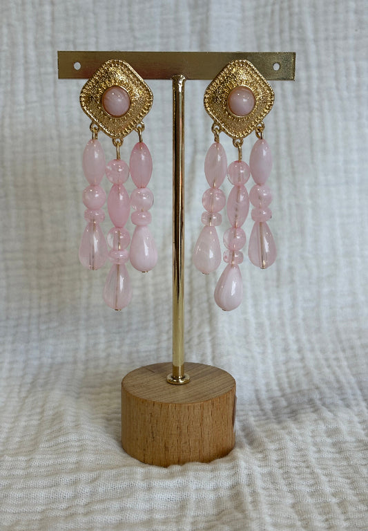 Pendiente Alhambra rosa