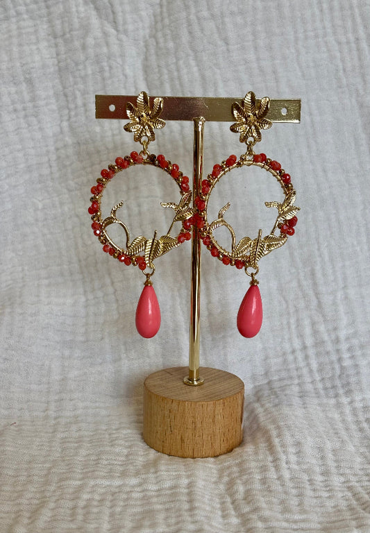 Pendiente María coral