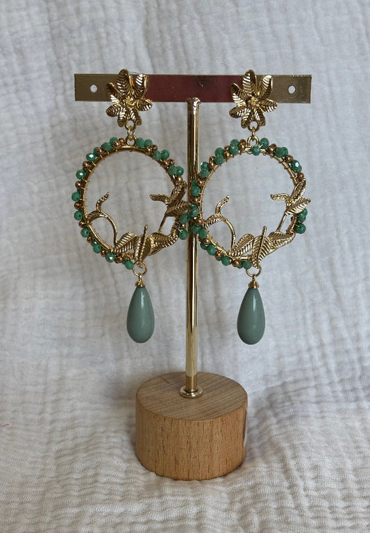 Pendiente María verdoso