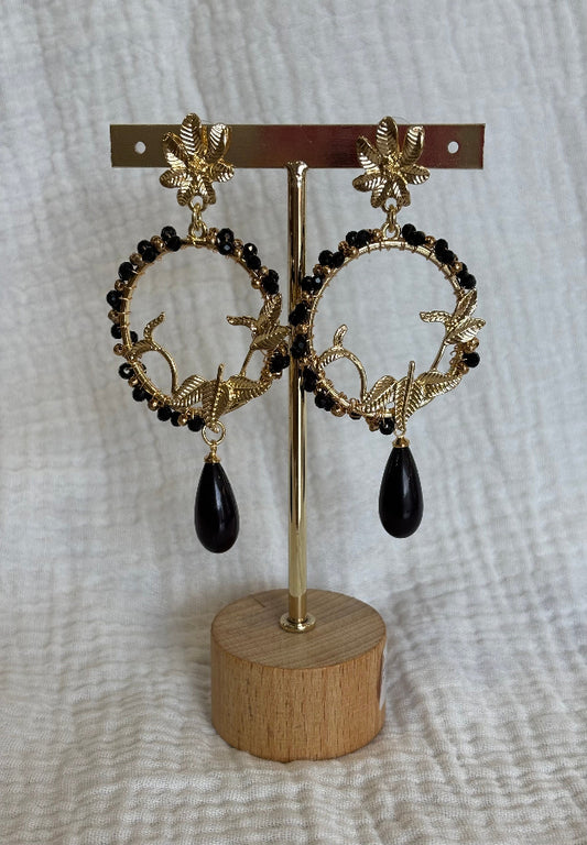 Pendiente María negro