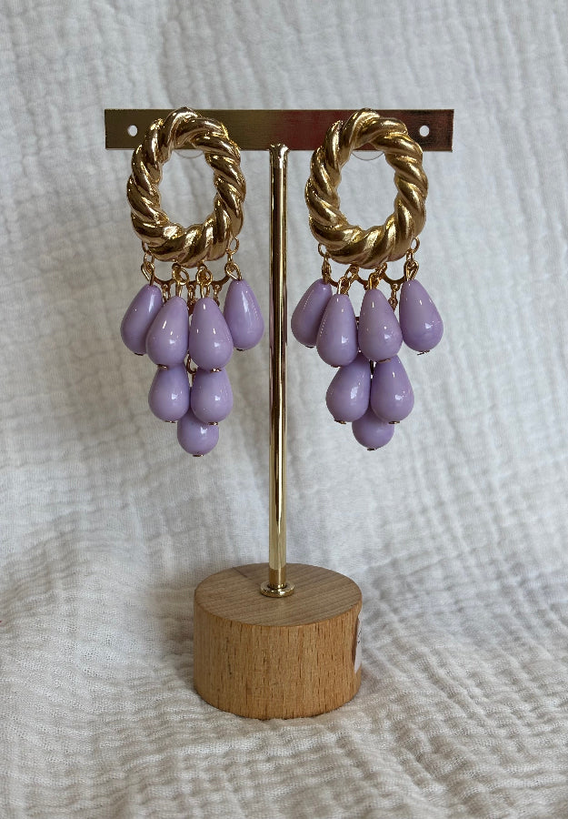 Pendiente Candela lila