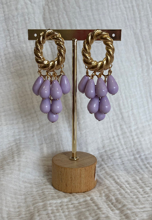 Pendiente Candela lila