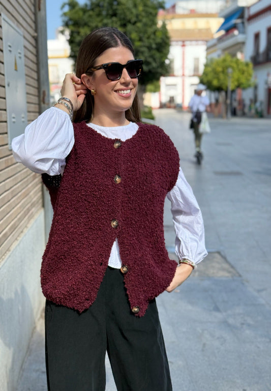 Chaleco Burdeos