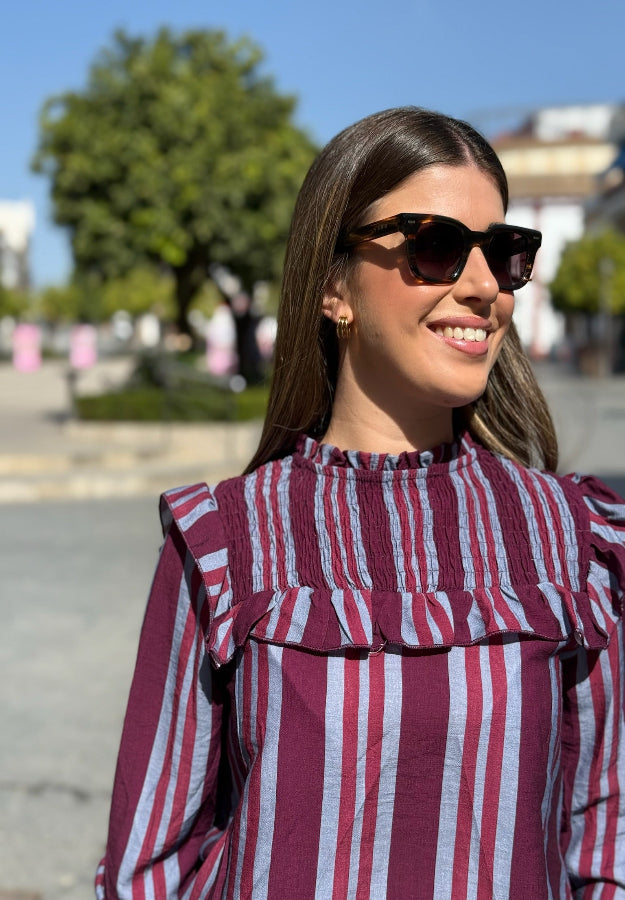 Blusa Lola Morada y Azul