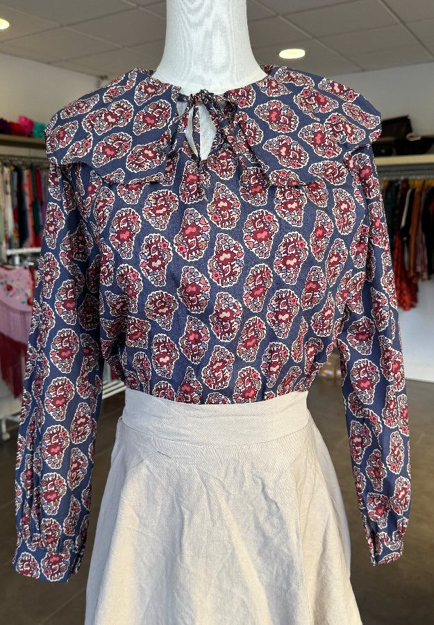 Blusa María Fondo Azul