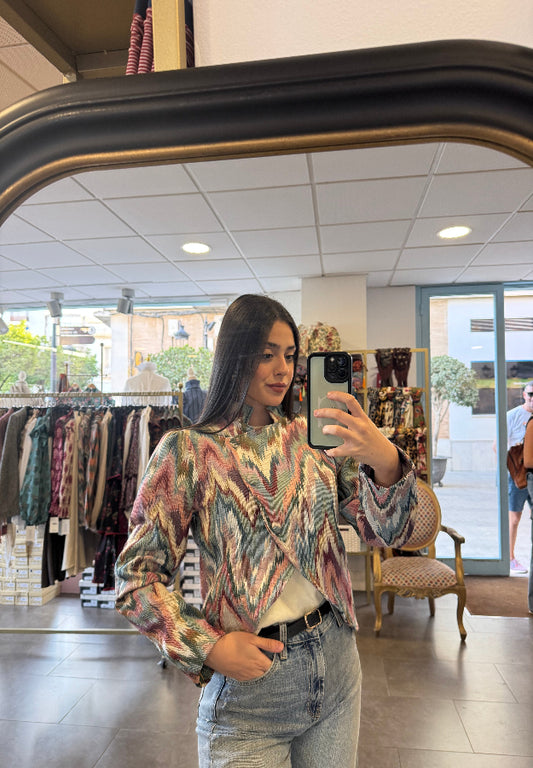 CHAQUETA VALERIA TONO CELESTE