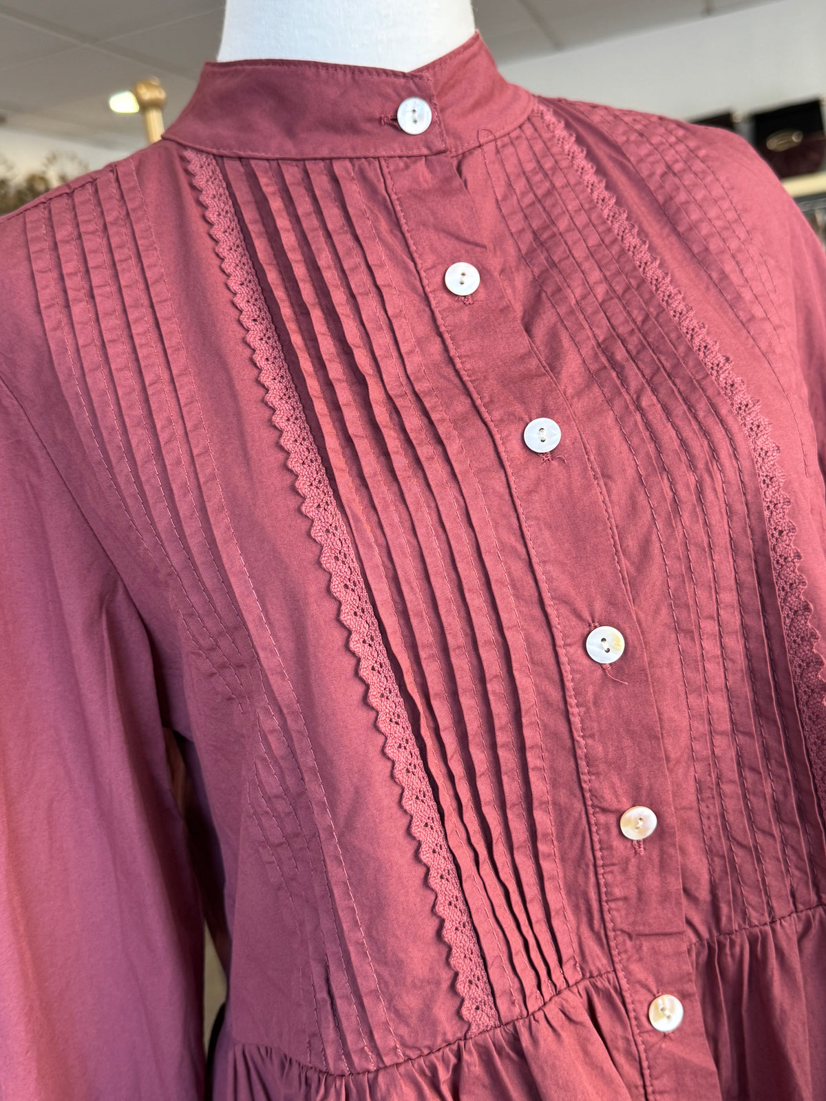 Camisa Aretes burdeos