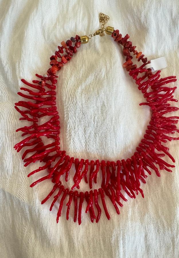 Collar corales rojo