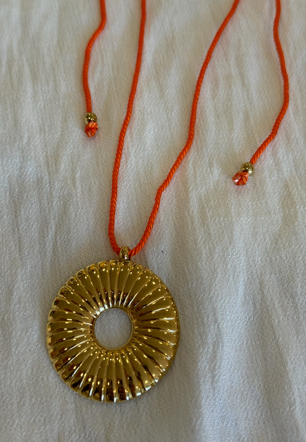 Collar cuerda naranja